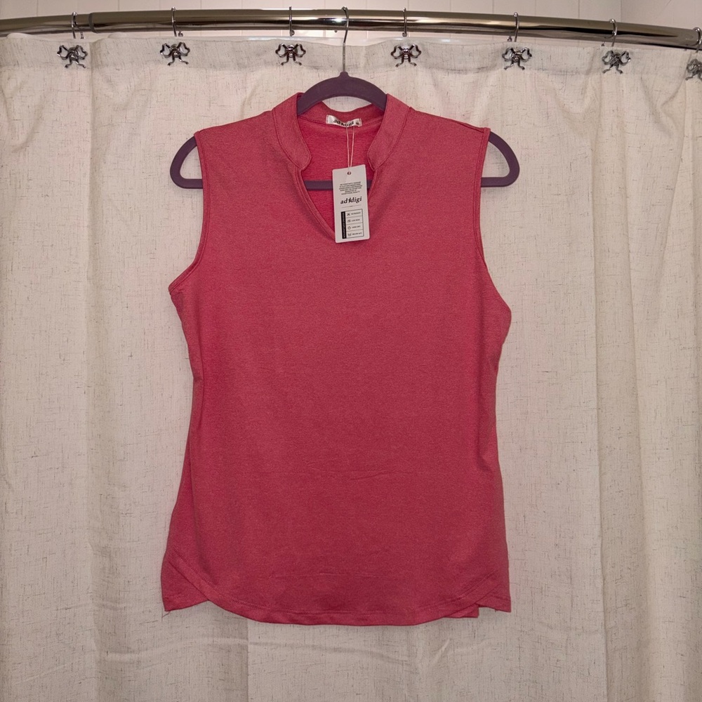 Sleeveless Pink Golf Top